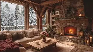 Ultra Calm Piano Music with Soft Fireplace Crackles | Cozy Indoor Room Sounds for Falling Asleep