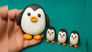 Penguin Clay Modeling Tutorial  Clay Art for Beginners  DIY Polymer Clay Animals