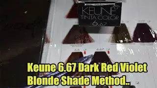 Keune 6.67 Dark Red Violet Blonde Shade Full Method |By The Stylish Mod