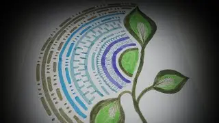 Unique and easy Mandala art 🎨 leaf art 🎨 colourful 🎨 Mandala 🎨 Drawing 🎨 Easy to draw 🎨 Easy 🎨
