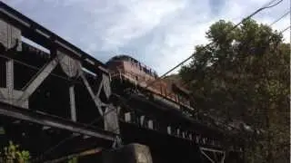 NS PRR & N&W Heritage Units Shove E/B Manifest at Coopers Trestle