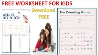 Free  Worksheets For Kids| Free Activity Worksheets For PREP, Nursery, LKG, UKG kids|