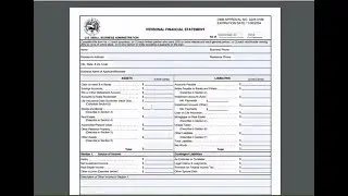 Personal Financial Statement | How to Fill Out SBA Form 413 | Bonus Accounting