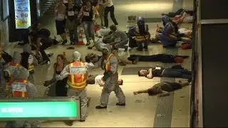 Europe's emergency services simulate disaster in Lyon