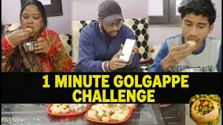 Eating in 1 Minute Golgappe Challenge 😍