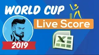 Excel Computer Basic Course || Cricket Live Scores in Excel Sheet || ICC World Cup | IND