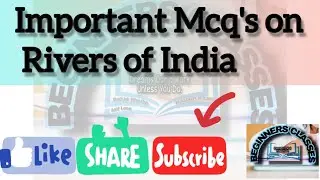 Important MCQ's on rivers of India || VLW|| Beginners classes #beginnersclasses #vlw #mcqs #jkssb