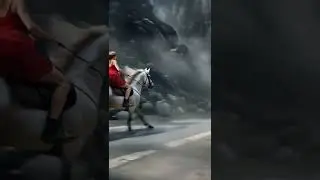 Kling2 0 horse riding during a earthquake