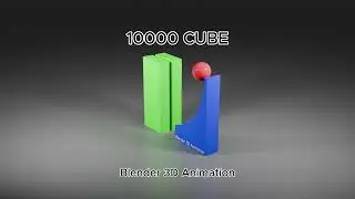 Satisfying 10000 Plastic Blocks Simulation 3D Infinite #blender3d #satisfyingvideo #shorts