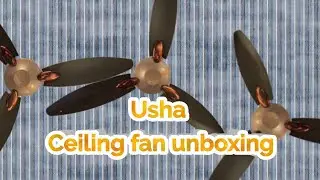 Usha bloom daffodil ceiling fan unboxing in Telugu