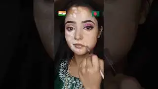 India Vs Bangladesh Makeup Tutorial ( Part - 1 ) 🇮🇳 Vs 🇧🇩 #makeuptutorial  #shorts