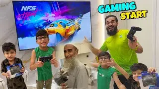 Play station setup karlia finally 😍 Abuji ka reaction 😂