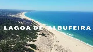 Como é viajar de trailer? Lagoa de Albufeira em Portugal
