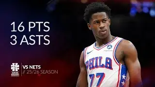 VJ Edgecombe 16 очков 3 передачи против Nets, сезон 25/26