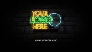 Neon logo animation youtube intro outro ( ID-0336 )