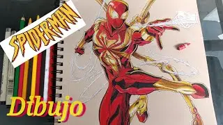 Spiderman speed drawing 🕸️iron spider🕸️  tip oscurecer color rojo&bull;  rojo m&aacute;s brillante&bull;