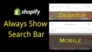 Как сделать панель поиска всегда видимой на Shopify &mdash; Dawn и все бесплатные темы