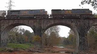 CSX Freight Train With ST70AH Over The Thomas Viaduct