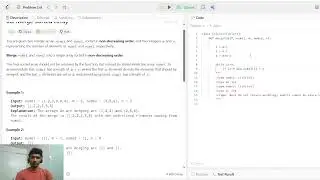 Merge sorted arrays | Arrays | LeetCode