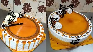 Eggless Vanilla Cake | Vanilla Butterscotch Crunch Recipe | Eggless Butterscotch Caramel topping