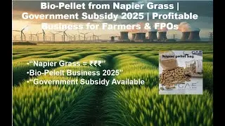 Bio-Pellet from Napier Grass-Government Subsidy 2025-Profitable Business-Farmers & FPOs-Dr P.C.Patel