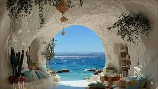 Hidden Cove in Greece - 3 Hours of Peaceful Ocean Sounds & Acoustic Beats