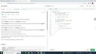 Increasing Decreasing String | Leetcode | Java | Solution | Explanation