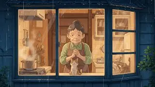 A Rainy Morning in My Childhood Kitchen with My Cat ASMR
