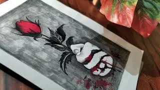 Realistic Broken 💔Heart Drawing#HalfPartner Painting😱