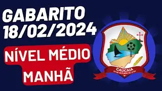 CONCURSO DE CAUCAIA - GABARITO EXTRAOFICIAL MATEMÁTICA - 18/02/2024 - NÍVEL MÉDIO (PROVA DA MANHÃ)