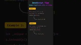 JavaScript Tips: Remove duplicates from an Array #Shorts