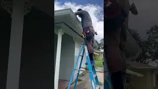 Seamless Gutter Install #construction #gutterinstallation #gutters #malandro #yanez