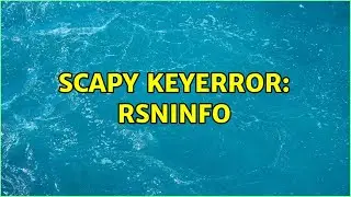 scapy KeyError: RSNinfo