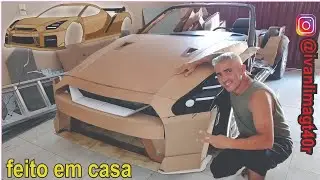 Carro feito em casa GT40R do papelão à fibra de vidro T1 E9