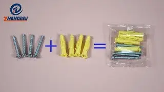 Screw and plastic wall anchor kit packing machine