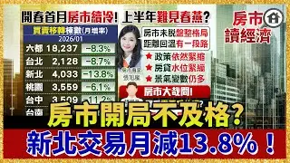 房市開局不及格？新北交易月減13.8%！ 現金吃緊想省仲介費！地政士真能幫上忙？【#房市讀經濟】｜#寰宇財經新聞