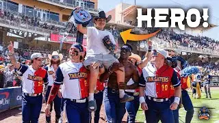 KID Catches Foul Ball to WIN the Game?! Texas Tailgaters FIRST EVER WIN!
