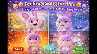 Fuzzy Lulu&rsquo;s Feelings Song | Happy Sad Mad Scared Calm | Kids Emotion Song