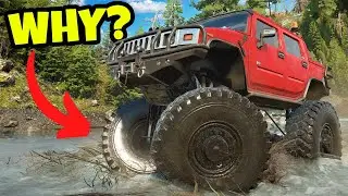 Using a HUMMER MONSTER TRUCK to Cross Rivers in Snowrunner Mods?!