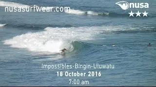 Surfreport18-10-2016 /✰✰✰/ NUSA's Daily Surf Video Report from the Bukit, Bali.