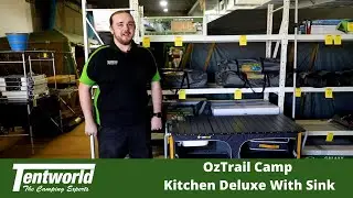 OZTRAIL Deluxe Camp Kitchen With Sink - a versatile camping companion!