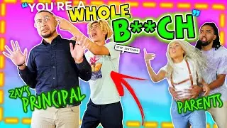 Cussing AT MY HIGH SCHOOL PRINCIPAL In Front Of MY PARENTS!! 😅 *PRANK*