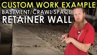 Crawl Space Repair Knoxville TN | Half Crawl Space and Half Basement Retainer Wall
