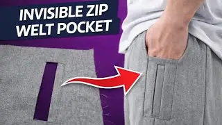 Sewing a Hidden Zipper Pocket (Single Welt) for Sports Jacket and Pants
