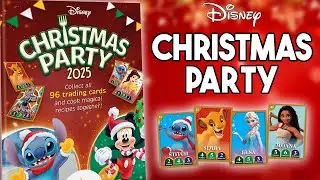 Открытие коллекционных карточек Disney Christmas Party 2025 (25 упаковок)