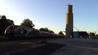 CSX P051 (AMTK 51) (Left Side) w/ AMTK 324 Northbound in Chalmers, Indiana