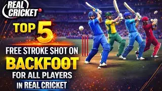 TOP5 FREE STROKE SHOT ON BACKFOOT IN REAL CRICKET