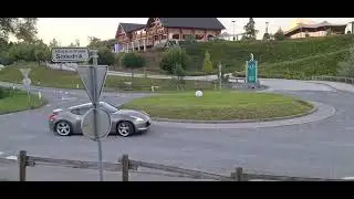 Nissan 370z roundabout drift