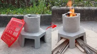 The Idea of Casting Cement Stove from Sand Molds | How to make Firewood Stoves