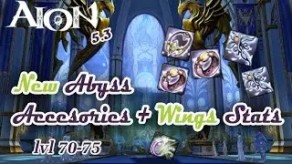 Aion 5.3 - New Abyss Accessories + Wings Stats (70-75 lvl)